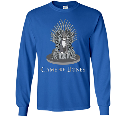 Pitbull Game of Bones Funny Parody T-shirt Royal