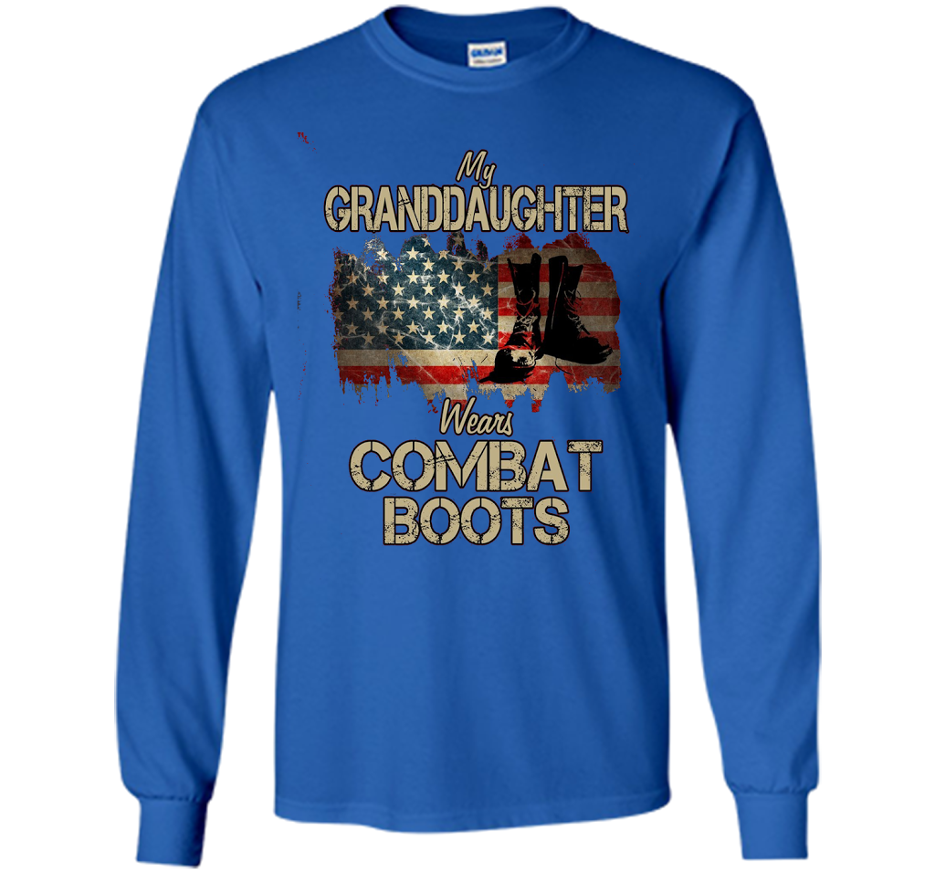 Combat Boots Soldier Granddaughter premium tee t-shirt Royal
