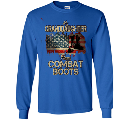 Combat Boots Soldier Granddaughter premium tee t-shirt Royal