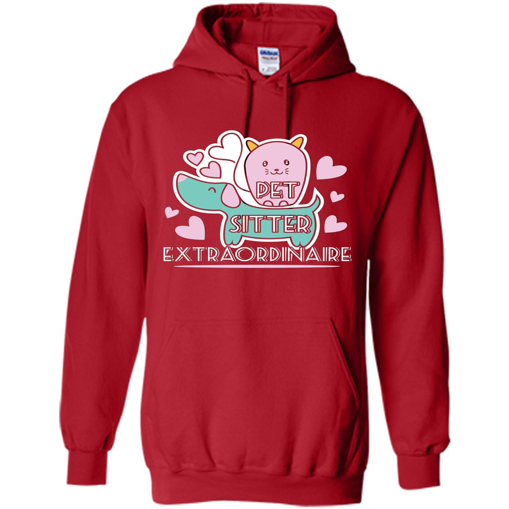 Love Pet T-shirt Pet Sitter Extraordinaire Red