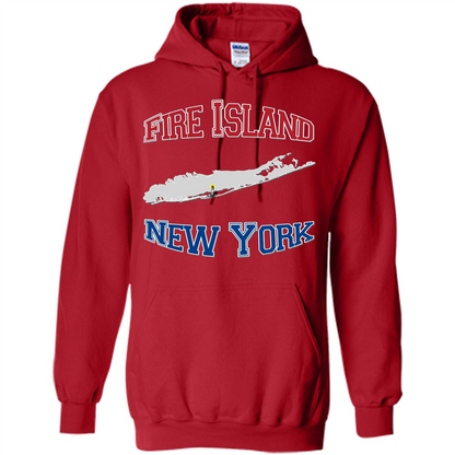 Fire Island New York T-shirt Red
