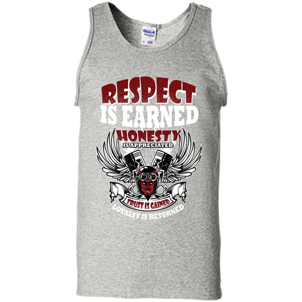 Motor T-shirt Trust Is Gained Loyalty Is Returned Ash