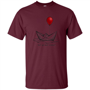 Red Balloon Horror Halloween T-shirt