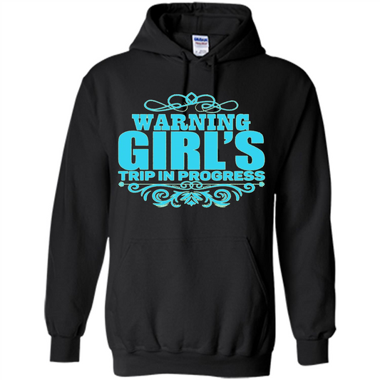 Warning Girl's Trip In Progress T-shirt Orange