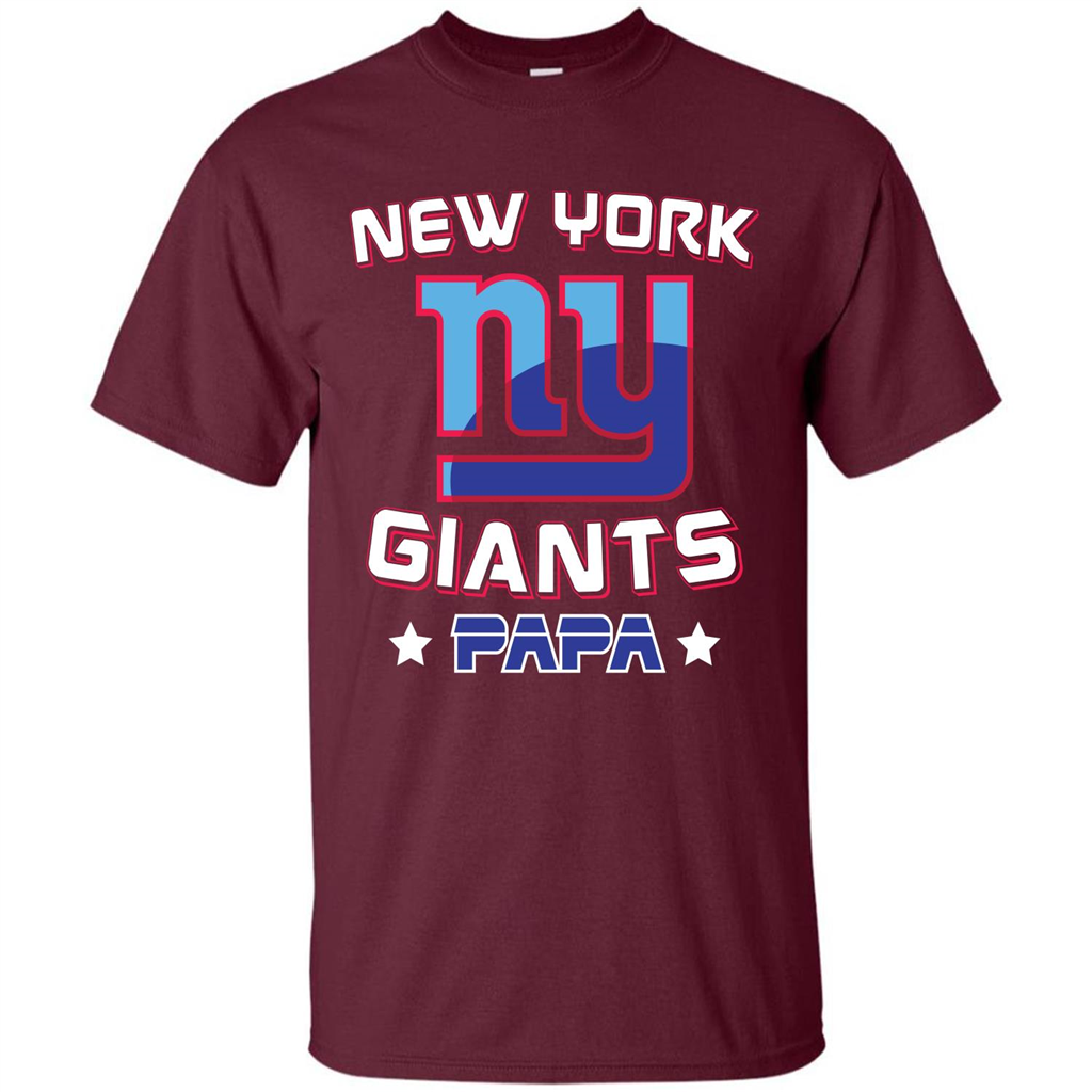Football T-shirt New York Ny Giants Papa Maroon