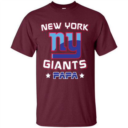 Football T-shirt New York Ny Giants Papa Maroon