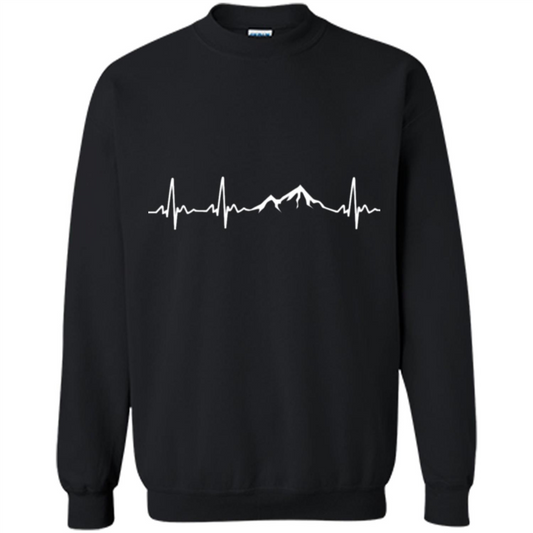 Mountain Lover T-shirt My Heart Beats For The Mountains Black