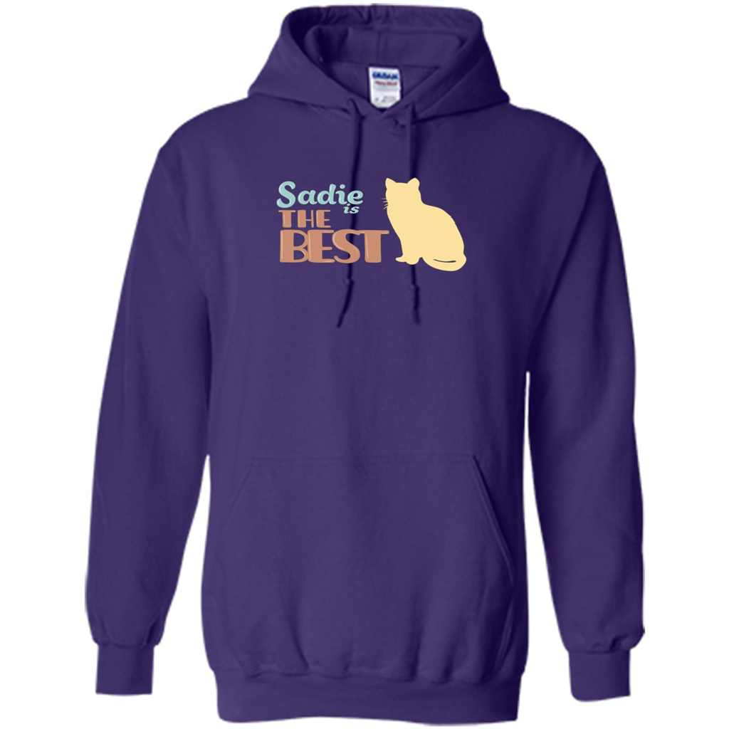 Cat Lover T-shirt, Sadie Is The Best T-shirt Purple