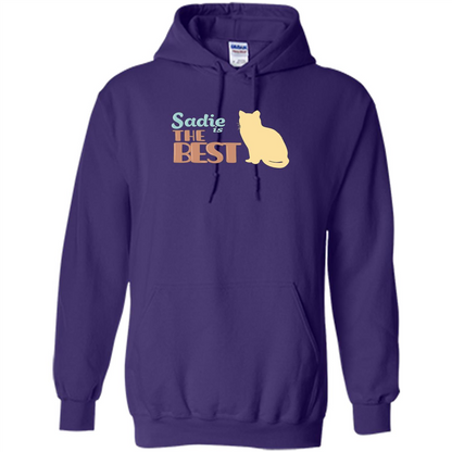 Cat Lover T-shirt, Sadie Is The Best T-shirt Purple