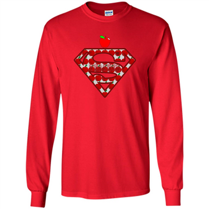 Super Superhero Teacher T-shirt School Day T-shirt Red
