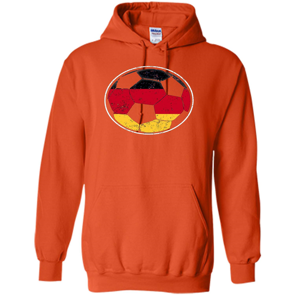 Germany Flag Soccer Ball Flag Soccer T-shirt Orange