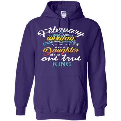 February Woman I Am A Daughter Of The One True King T-shirt Purple
