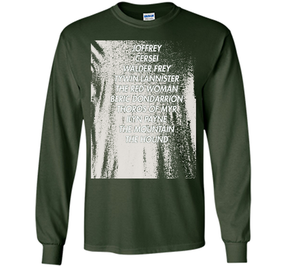 Arya Kill List T-Shirt cool shirt Forest Green