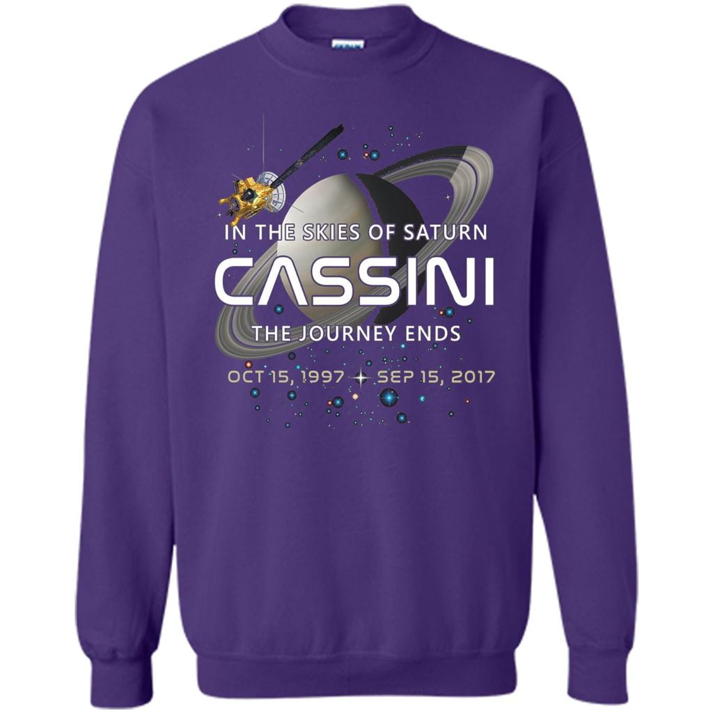 Cassini Spacecraft End Of Mission At Saturn T-Shirt Purple