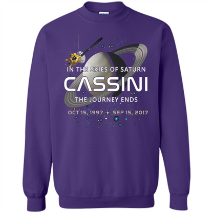 Cassini Spacecraft End Of Mission At Saturn T-Shirt Purple
