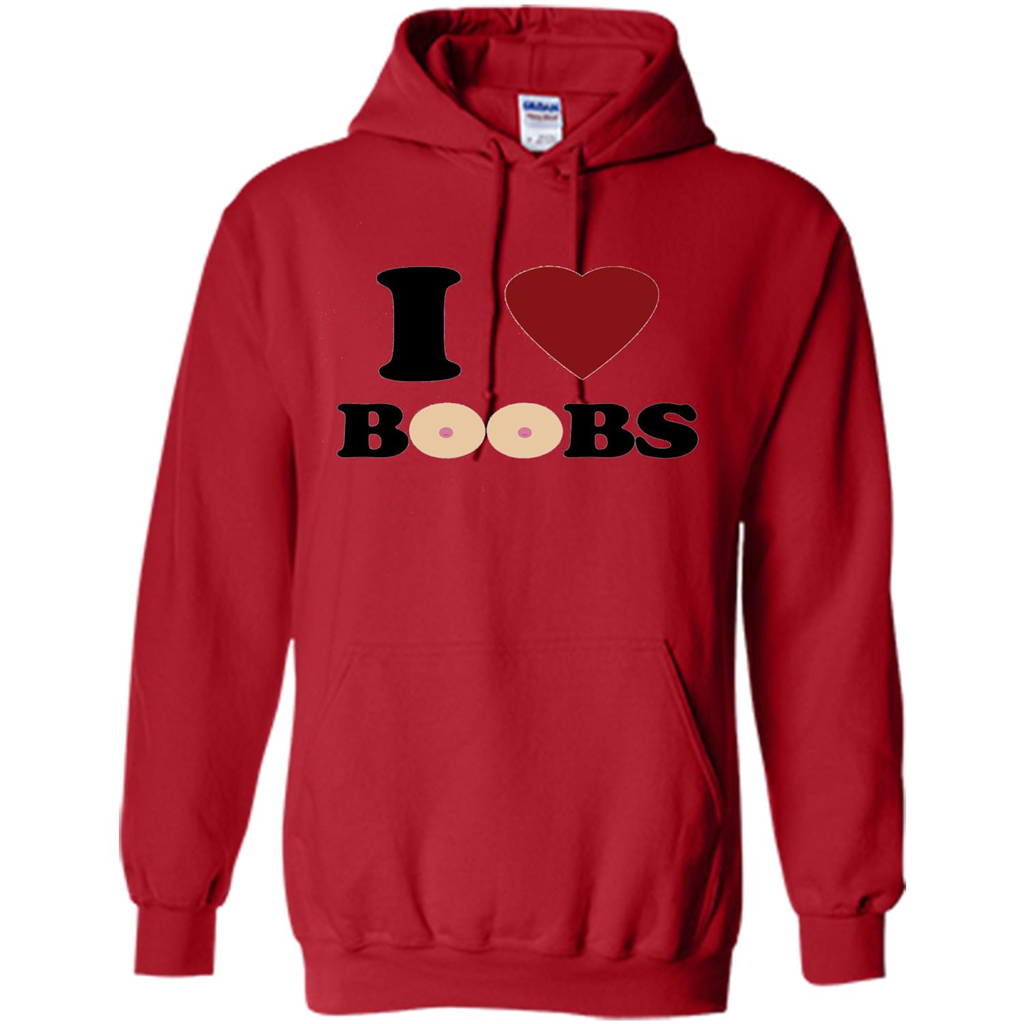 I Love Boobs T-shirt Red
