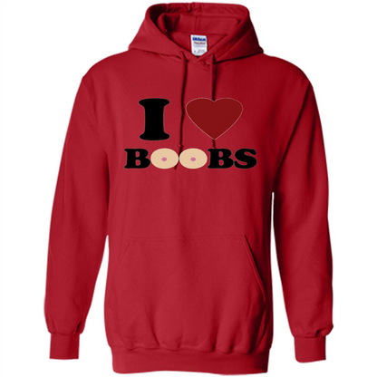 I Love Boobs T-shirt Red