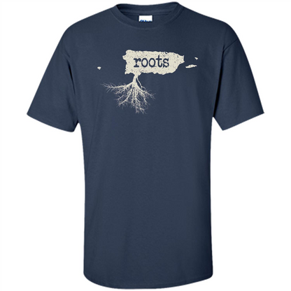 Puerto Rico Roots T-shirt Love Native Born State T-shirt Navy