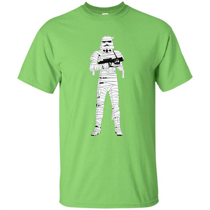 Stormtrooper Mummy Wraps Halloween T-Shirt Lime