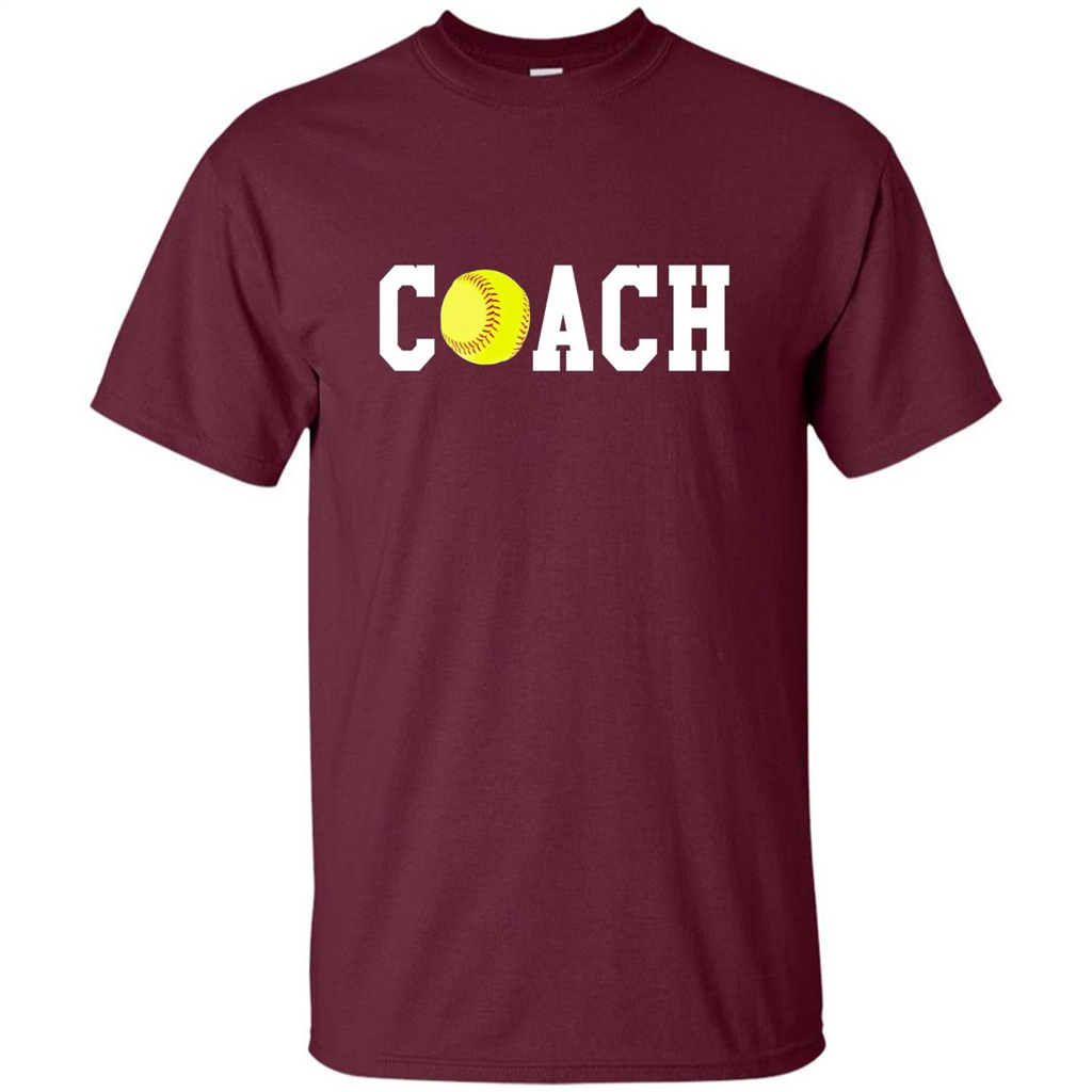 Softball Coach Gift T-shirt Maroon