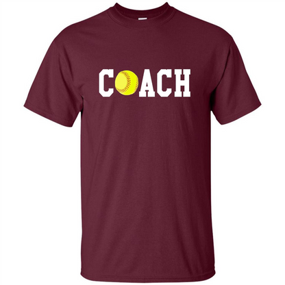 Softball Coach Gift T-shirt Maroon