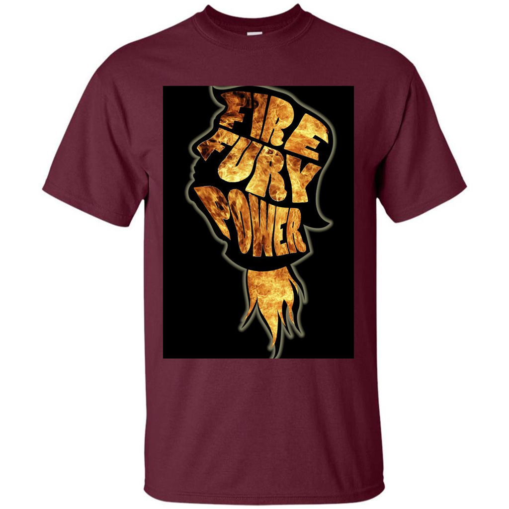 Fire Fury Power T-shirt Maroon