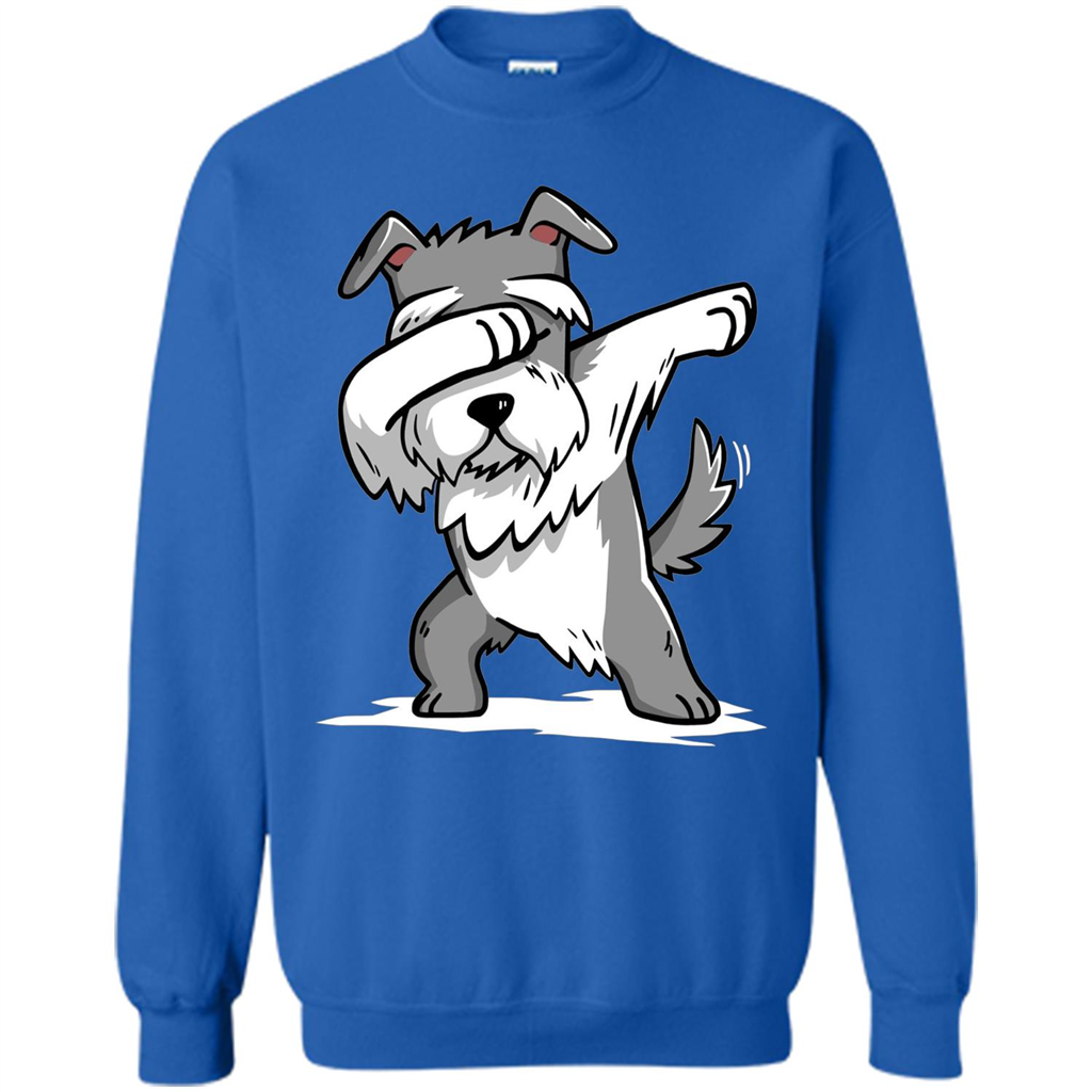 Schnauzer Cute Dabbing T-Shirt Funny Dab Dance Gift T-shirt Royal
