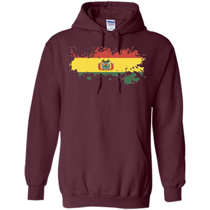 Flag of Bolivia Bolivian T-shirt Maroon