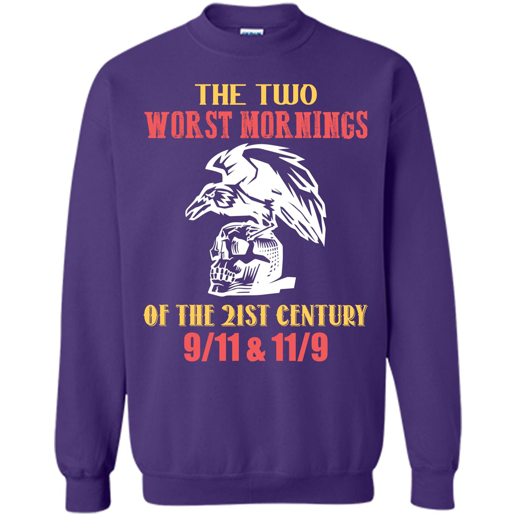 The Two Worst Mornings Of The 21st Century 9-11 and 11-9 T-shirt Purple