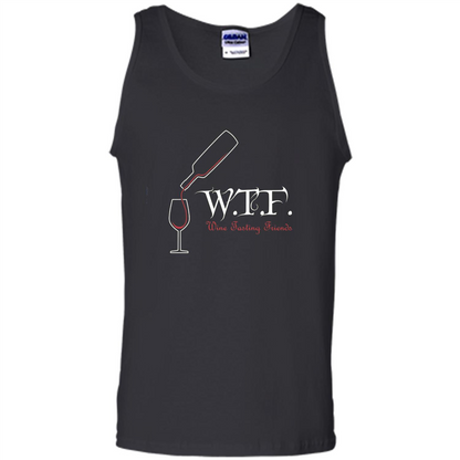 Wine T-shirt WTF Wine Tasting Friends T-shirt Black