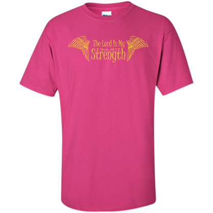 Christian T-shirt The Lord Is My Strength Heliconia
