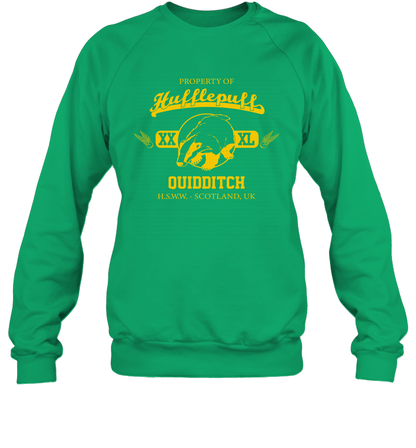 Property Of Hufflepuff Quidditch Harry Potter Sweatshirt Sweatshirt Irish Green