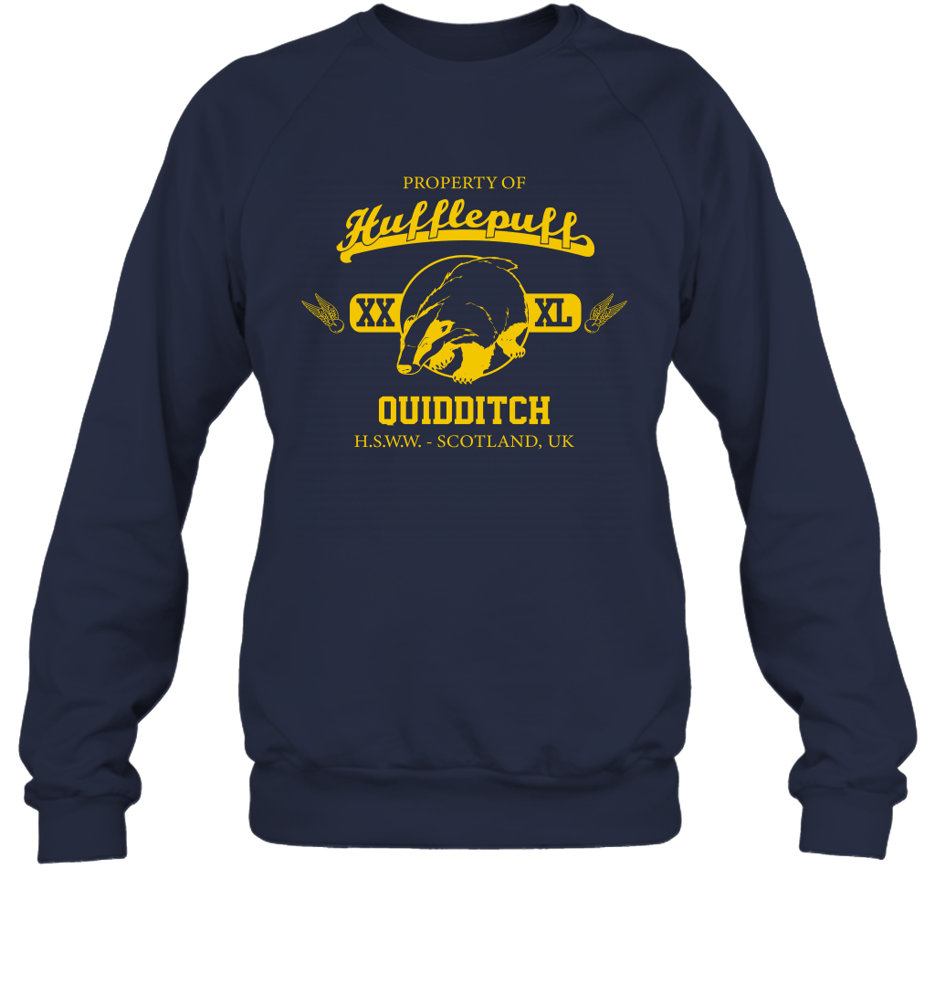 Property Of Hufflepuff Quidditch Harry Potter Sweatshirt Sweatshirt Navy