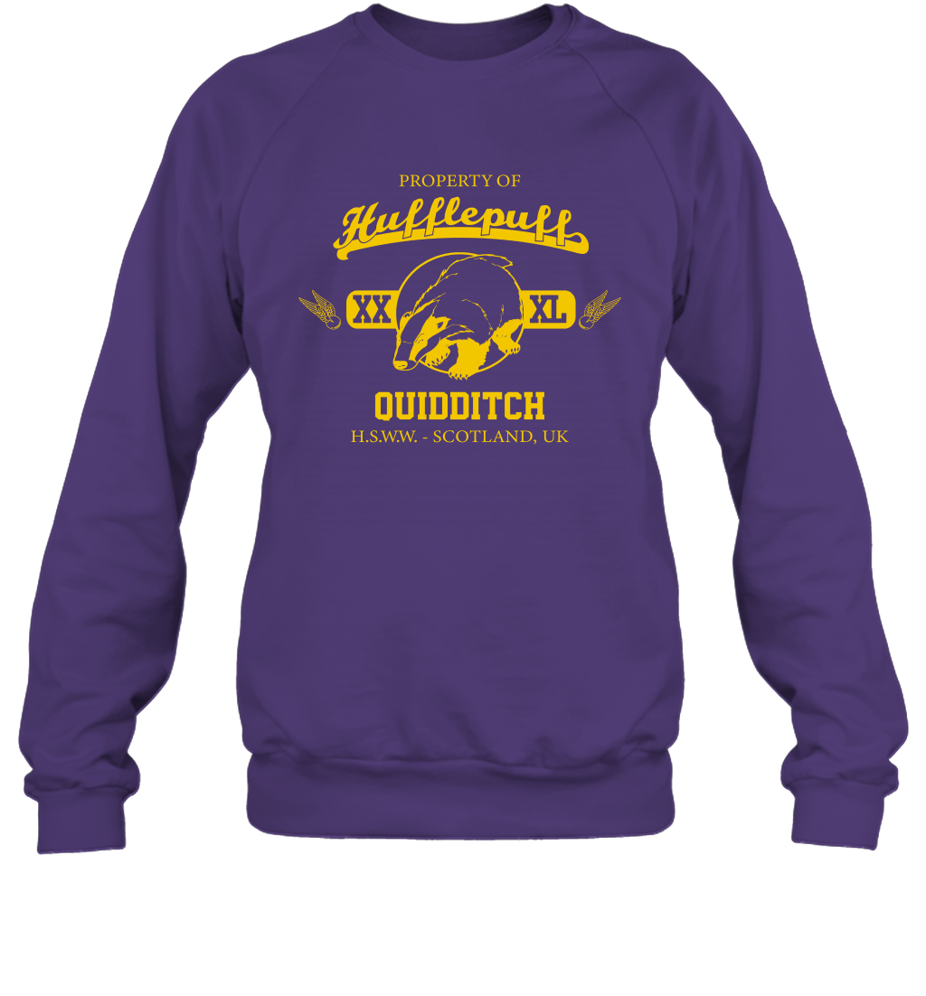 Property Of Hufflepuff Quidditch Harry Potter Sweatshirt Sweatshirt Purple