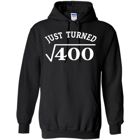 Birthday Gift T-shirt 20 Years Old Just Turn Square Root 400 T-shirt Black