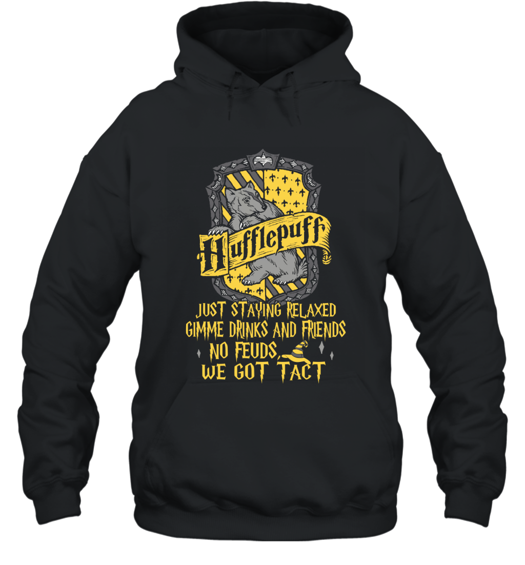 Harry Potter Quotes Hufflepuff Hoodie Black
