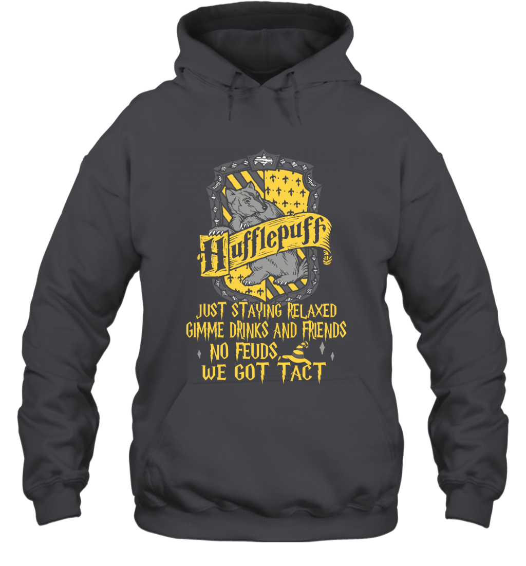 Harry Potter Quotes Hufflepuff Hoodie Dark Heather