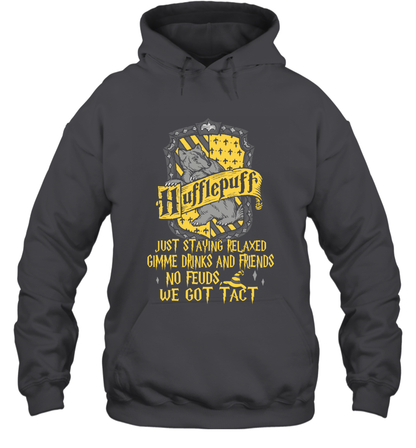 Harry Potter Quotes Hufflepuff Hoodie Dark Heather