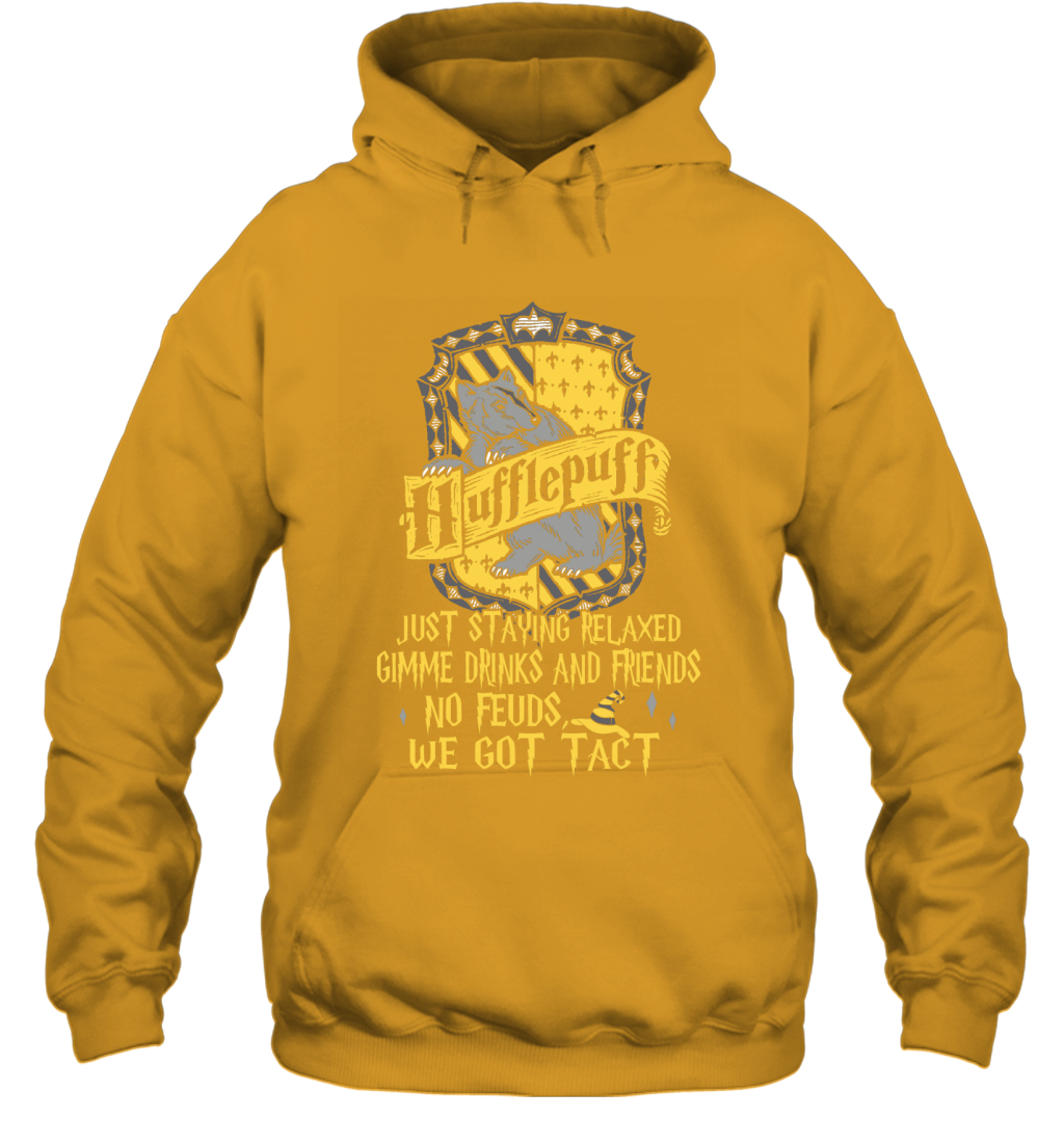 Harry Potter Quotes Hufflepuff Hoodie Gold