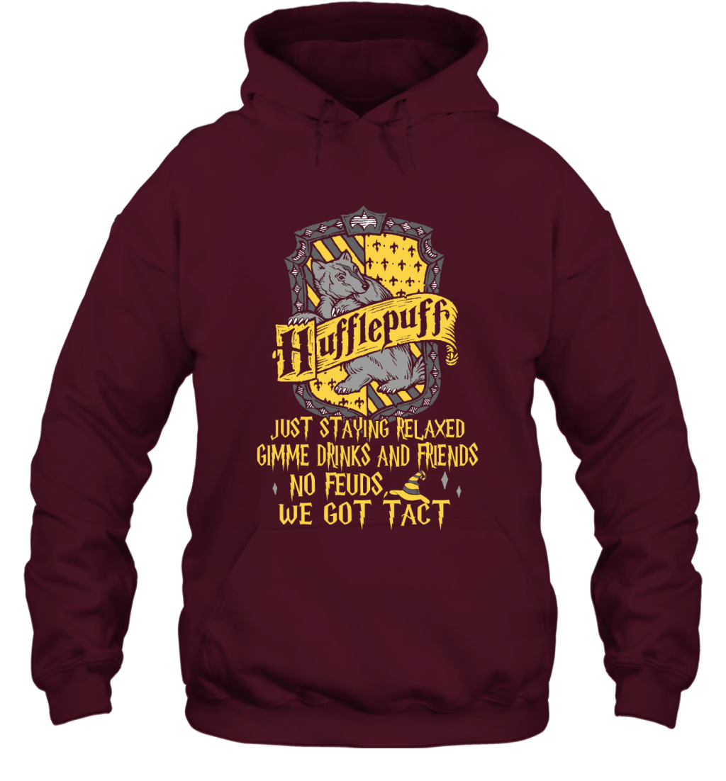 Harry Potter Quotes Hufflepuff Hoodie Maroon