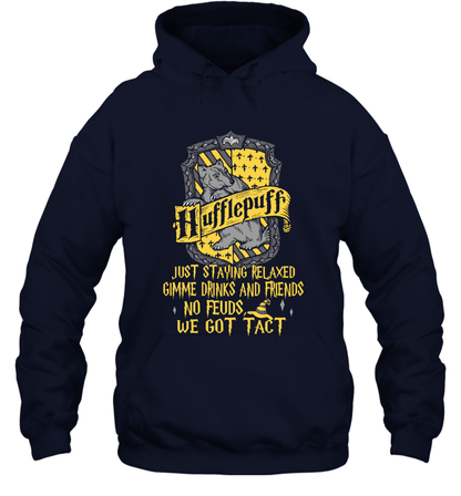 Harry Potter Quotes Hufflepuff Hoodie Navy