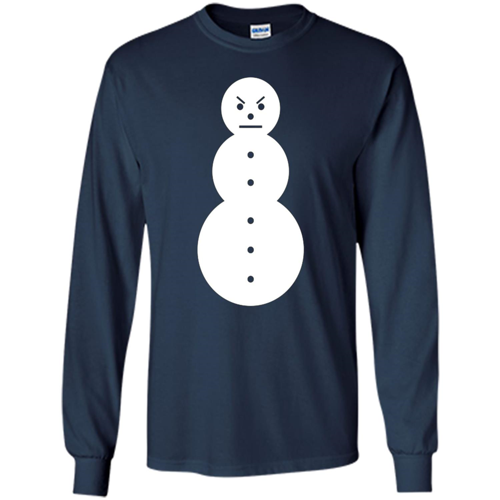 Christmas T-shirt Angry Snowman T Shirt Navy