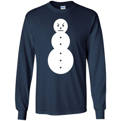 Christmas T-shirt Angry Snowman T Shirt Navy