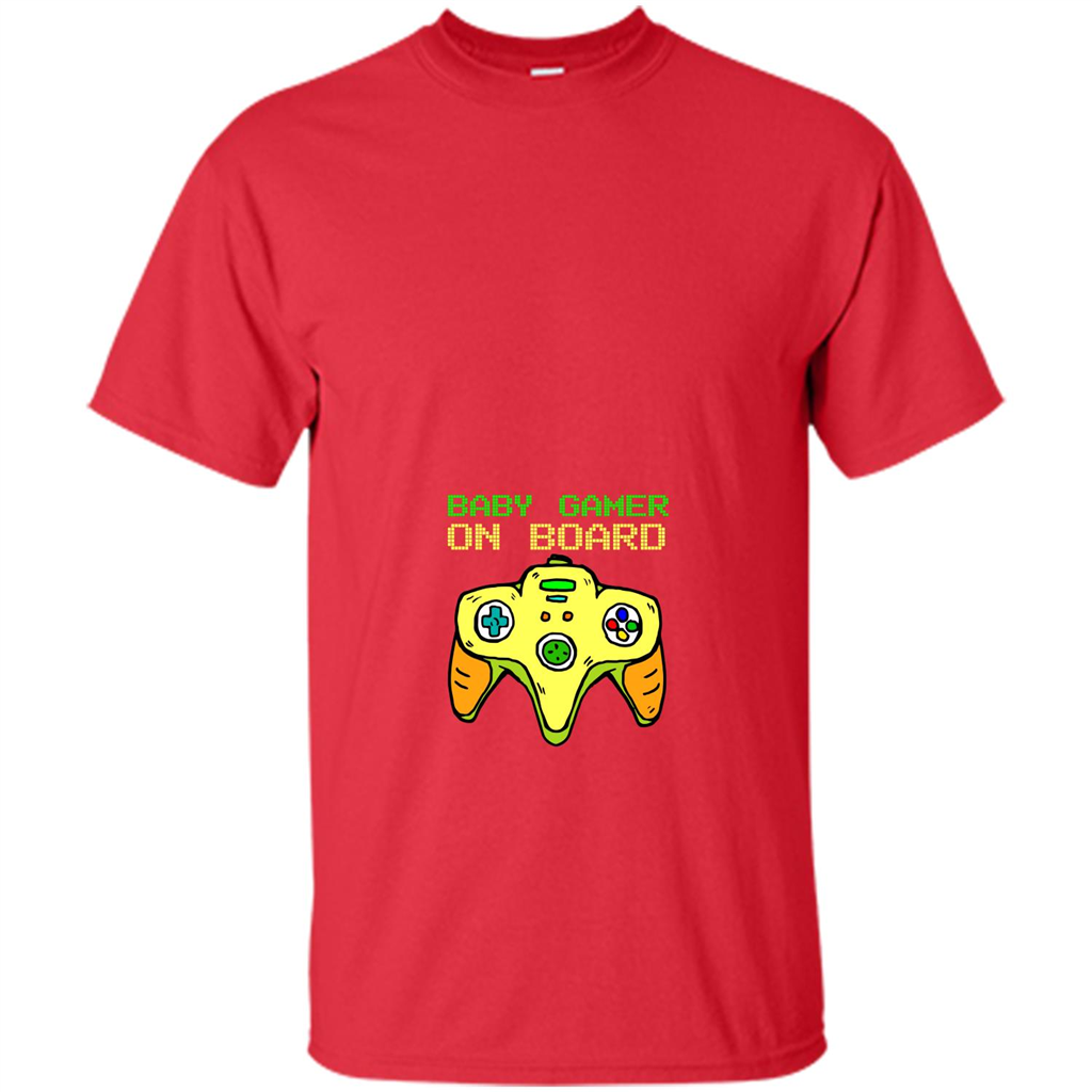 Pregnancy & Birth T-shirt Baby Gamer On Board Red