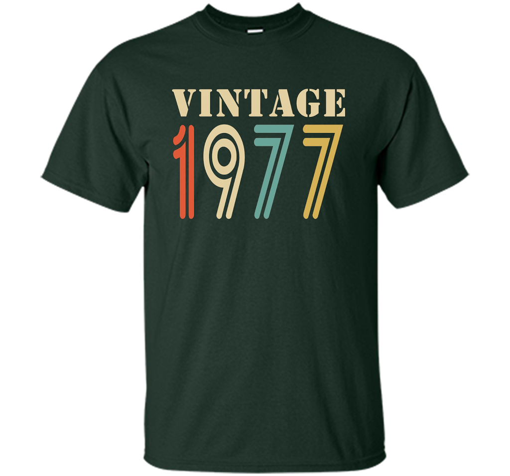 Vintage 1977 - 40th birthday gift shirt t-shirt Forest Green