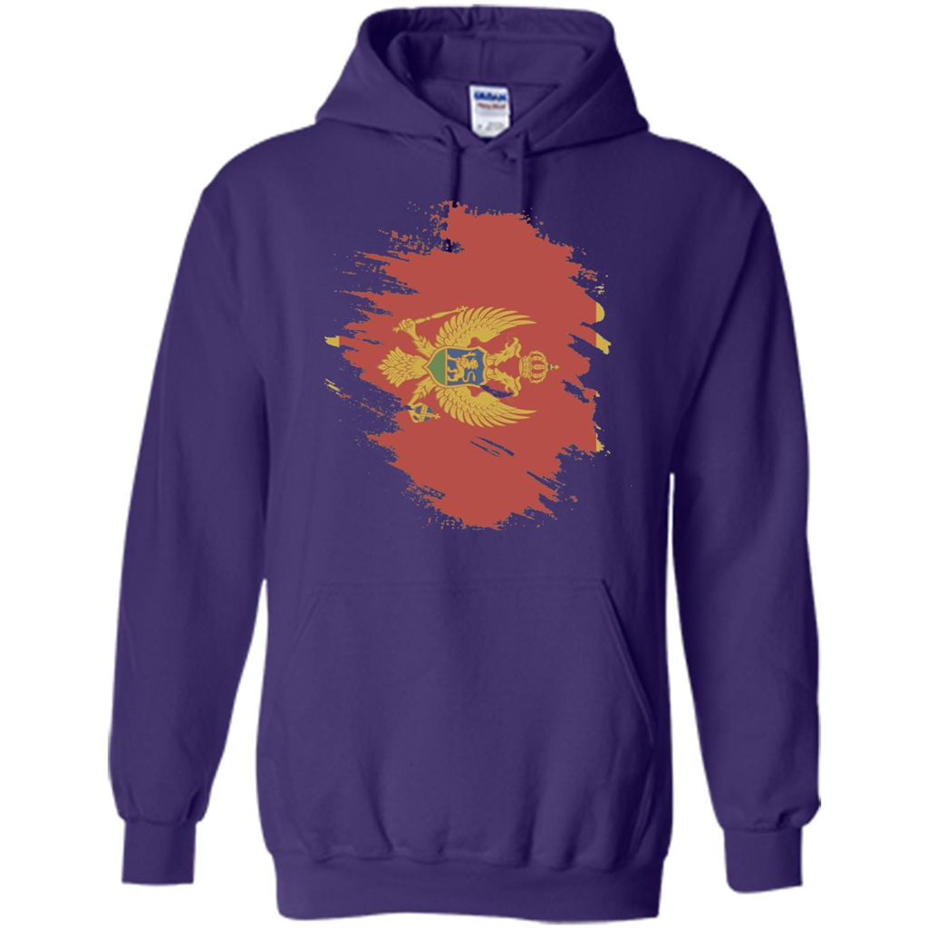 Flag of Montenegro T-shirt National Montenegrin Purple