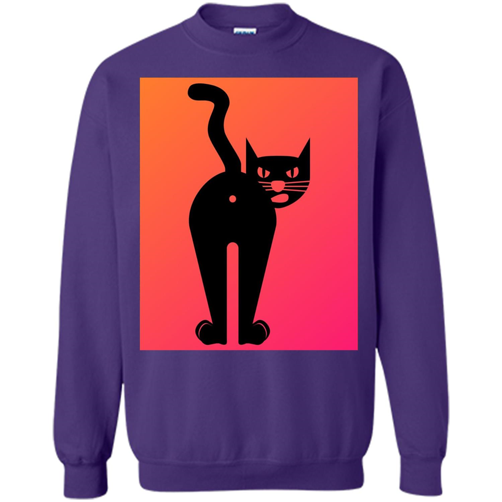 Cat Butt T-shirt Funny Cat Attitude T-shirt Orange