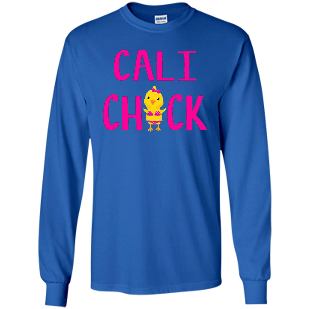Cali Chick Cute Bikini Yellow Bird Funny T-shirt Royal