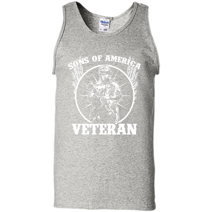 Military T-shirt Sons Of America Veteran Ash