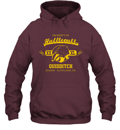 Property Of Hufflepuff Quidditch Harry Potter Hoodie Hoodie Maroon